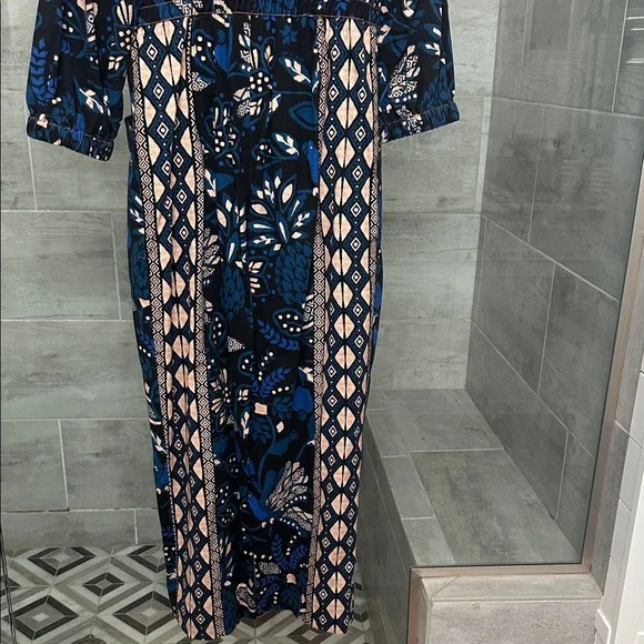 Farm Rio Gorgeous Navy Blue Floral jumpsuit - Picture 4 of 4